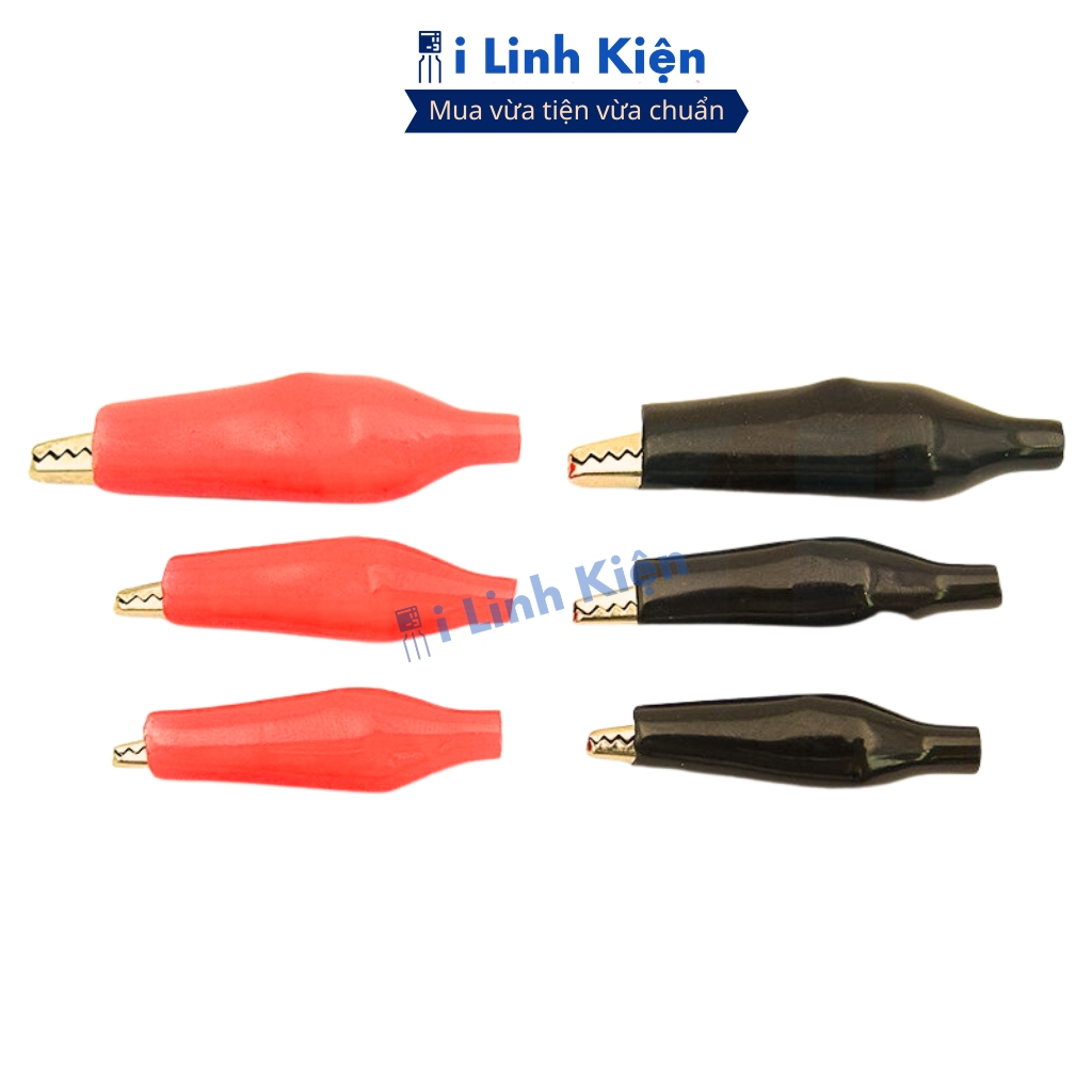 Kẹp cá sấu nhỏ lớn bằng đồng chất lượng cao ( 1 đen+ 1 đỏ) ilinhkien