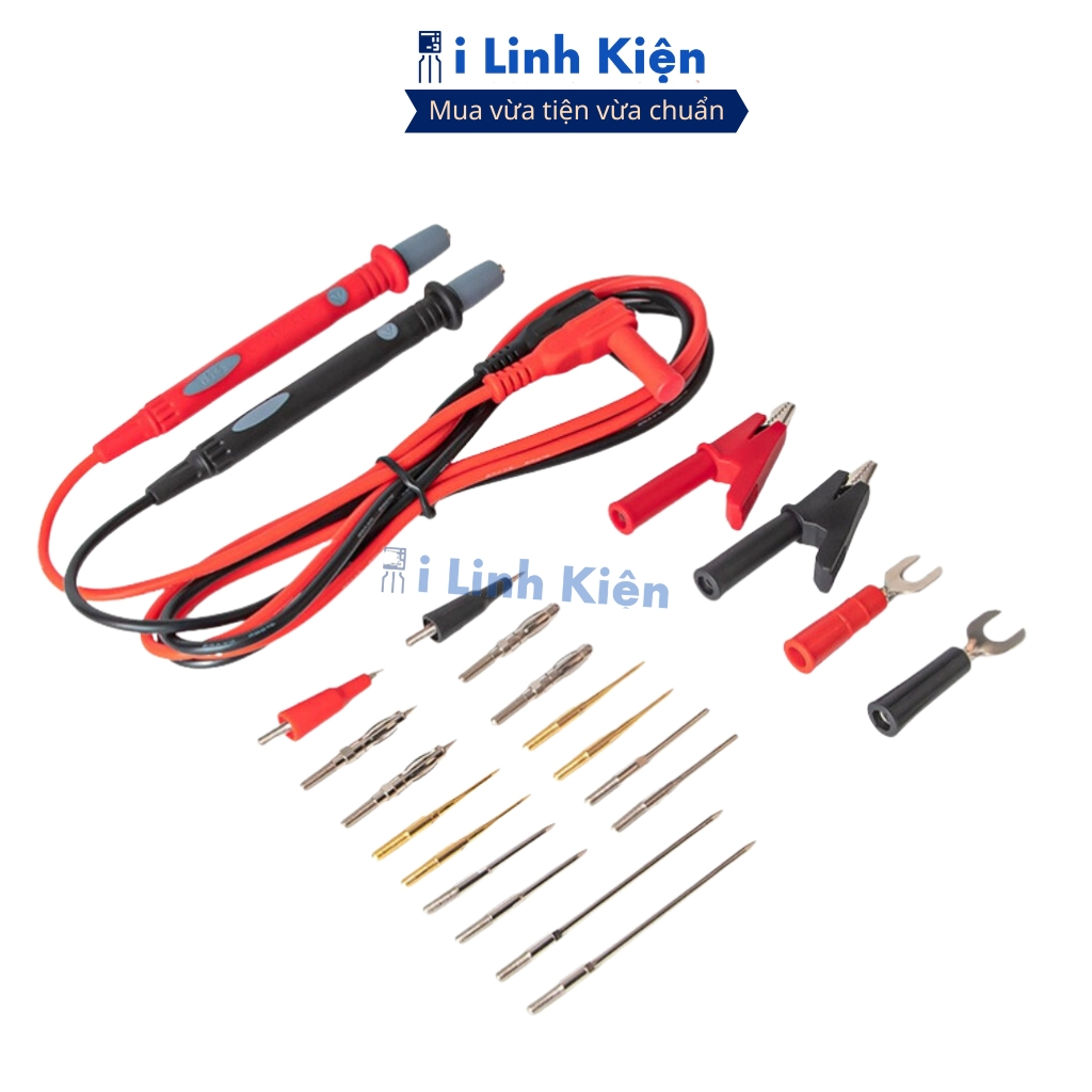 Que đo đồng hồ vạn năng dây đo thay dổi kim silicon mềm dẻo chịu nhiệt chống cháy 20A1000V ilinhkien