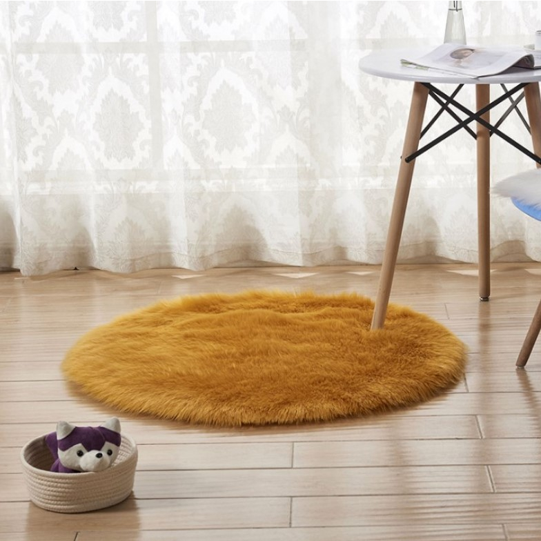 Thảm Lông Tròn Lông Mịn Trang Trí Nhà Cửa Và Decor Chụp Ảnh