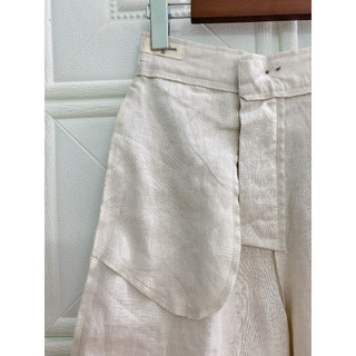 [JUNE LINEN] QD03. Quần dài 100% LINEN ống rộng lưng cao, có ly cho nữ, Lưng sau có thun.