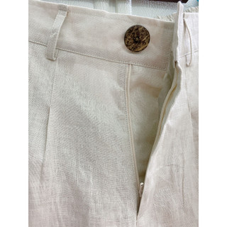 [JUNE LINEN] QD03. Quần dài 100% LINEN ống rộng lưng cao, có ly cho nữ, Lưng sau có thun.