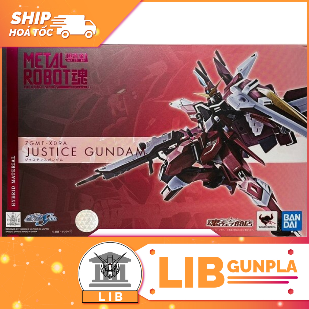 Bandai Tamashii Nations Robot Spirits Justice Gundam Seed | Action Figure 1/144 Con Armi E Supporto | Collezionabile