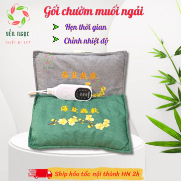 Túi chườm muối thảo dược nóng | Túi chườm muối đá biển làm nóng bằng điện | Gối chườm ngải thảo dược