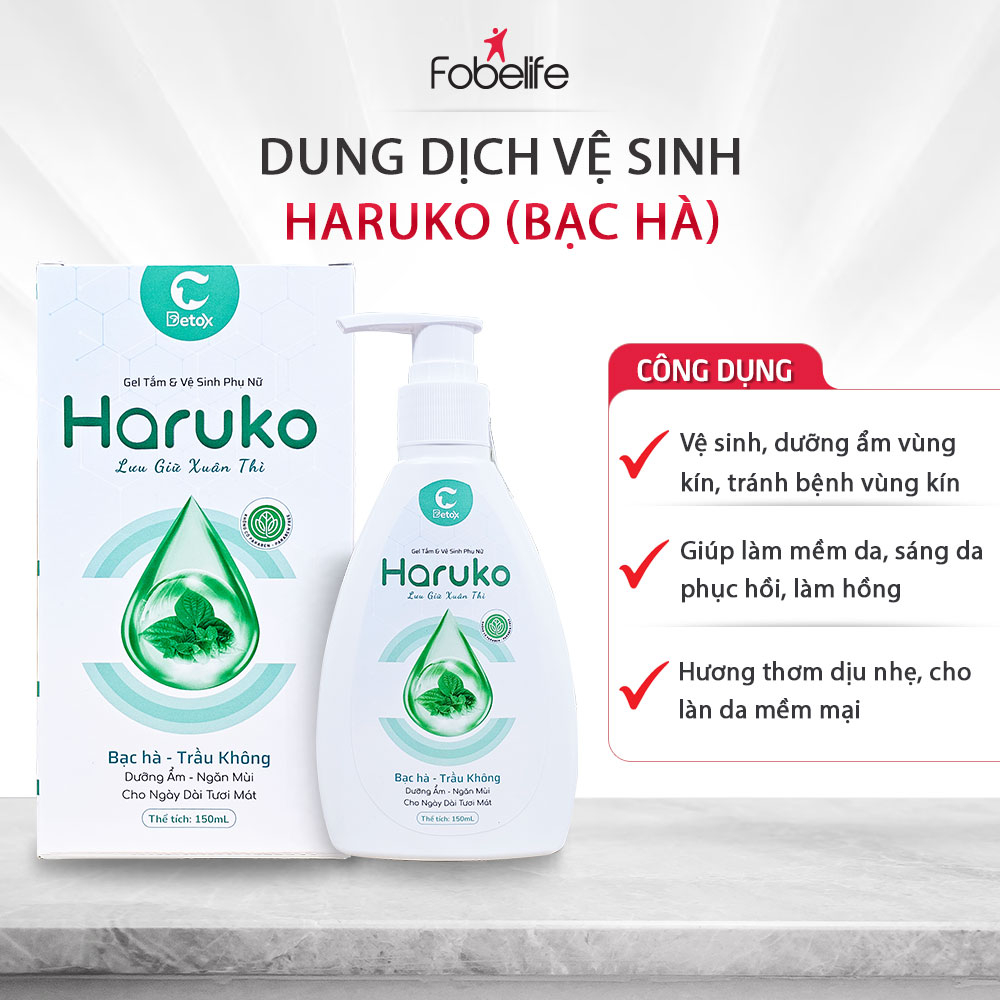 [CHE TÊN] Dung Dịch Vệ Sinh Phụ Nữ Haruko Fobe Làm Sạch, Mang Lại Hương Thơm Quyến Rũ N1