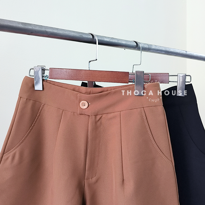 Ảnh Quần short tây nữ màu trơn đen, nâu THOCA HOUSE phối mọi trang phục công sở, đi chơi 2