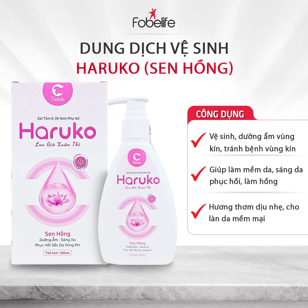[CHE TÊN] Dung Dịch Vệ Sinh Phụ Nữ Haruko Fobe Làm Sạch, Mang Lại Hương Thơm Quyến Rũ N1