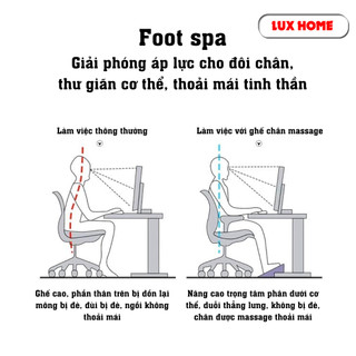 Ghế gác chân massage, kê chân Công Thái Học cho dân văn phòng, sinh viên, chơi game mát xa thư giãn, giảm stress