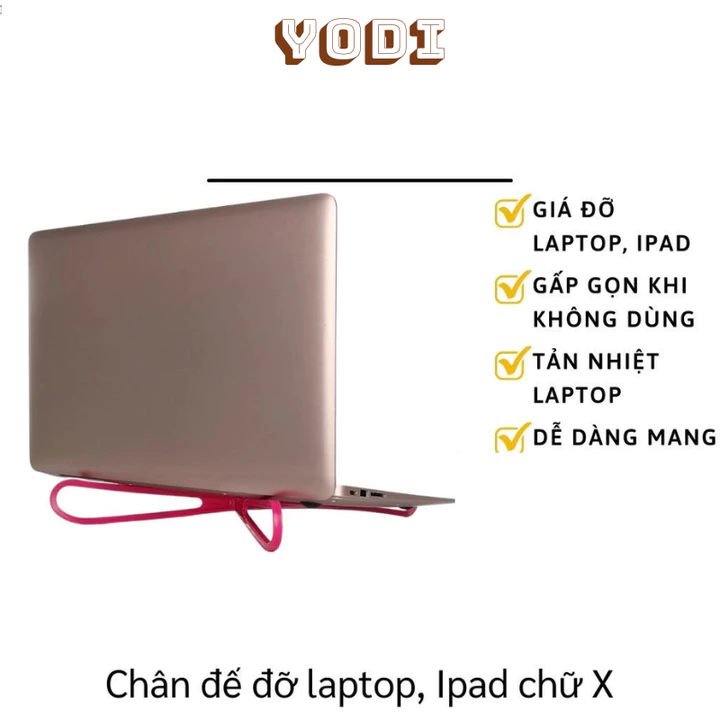 Đế nâng laptop hình chữ X, đế nâng giúp làm tản nhiệt, giúp laptop không bị quá nóng khi phải hoạt động nhiều