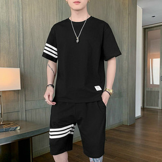 Quần áo Thun Nam - bộ viền kẻ chất thun lưới mè phong cách trẻ trung thời trang mùa hè 9999