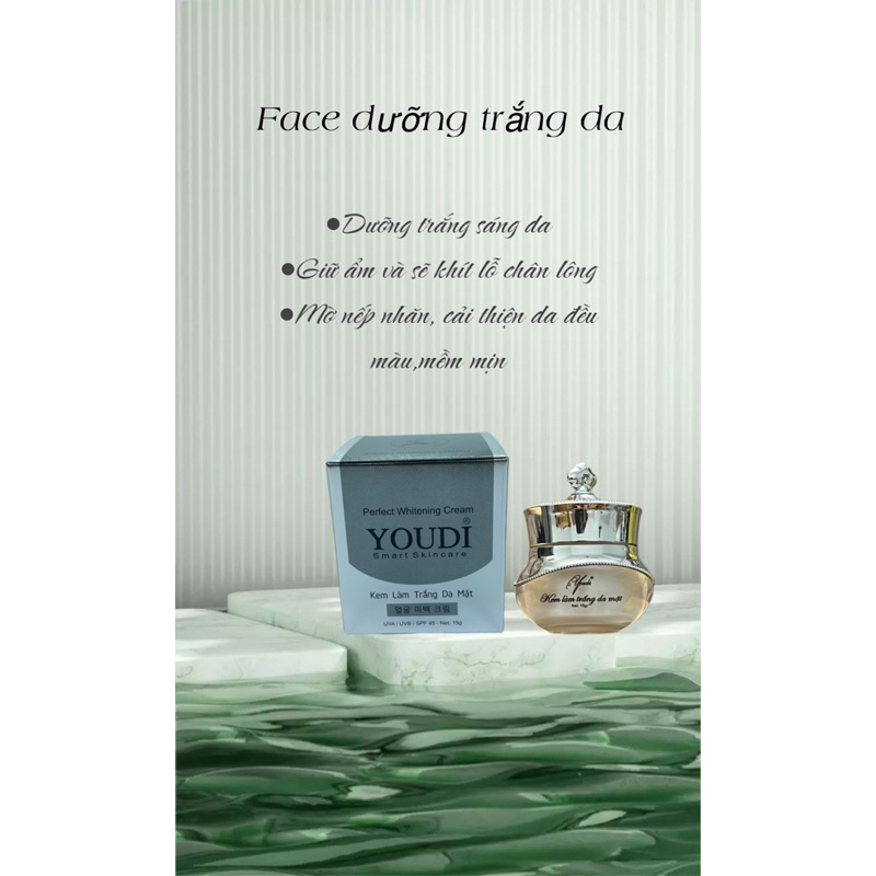 Kem dưỡng trắng da YOUDI giữ ẩm làm mềm da khối lượng 15gam