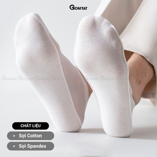 Tất vớ tàng hình nam cao cấp GOMTAT, có mặt lười thoáng khí, chất liệu cotton hút ẩm khử mùi - HAILUOI-PO-3019-1DOI