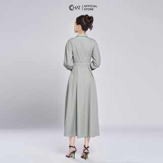 Đầm Nữ 𝐂𝐂𝐇𝐀𝐓 Kiểu Cổ Đức Mở V Dáng Xòe Chất Tuytsi Cao Cấp Mềm Mịn 13VDS2002XT