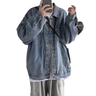 Áo Khoác Jeans Nam Nữ From Rộng Dáng Suông Túi Kiểu  Phong Cách Hàn Quốc, Áo Bò Màu Xanh Và Đen Trơn