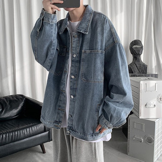 Áo Khoác Jeans Nam Nữ From Rộng Dáng Suông Túi Kiểu  Phong Cách Hàn Quốc, Áo Bò Màu Xanh Và Đen Trơn