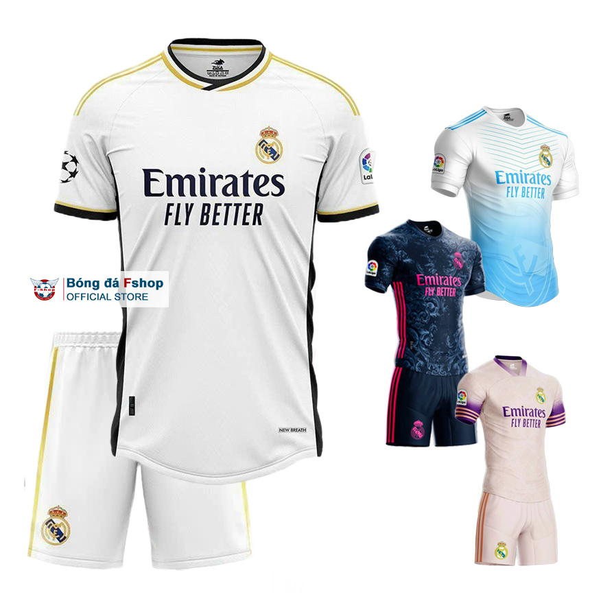 [Mẫu mới] Bộ quần áo bóng đá câu lạc bộ Real Madrid - Áo bóng đá CLB ...