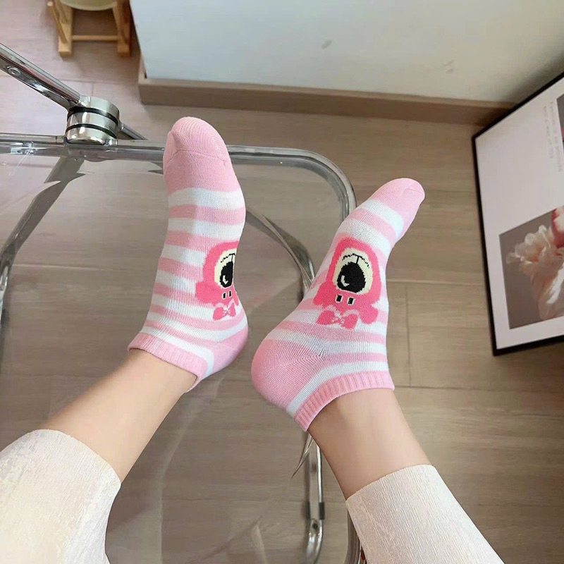 TÚI 10 ĐÔI TẤT GẤU HỒNG CỔ NGẮN SIÊU XINH