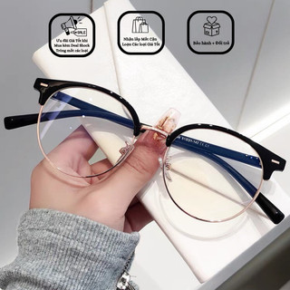 Gọng Kính Cận - Gọng TR Kim Loại Mắt Tròn Dễ Thương Chống Ánh Sáng Xanh, Chống UV400 Ms 556