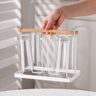 (Clip thực tế) Giá úp ly cốc gỗ có khay nhựa, khay gỗ hứng nước cao cấp => SP mới giá cực ưu đãi
