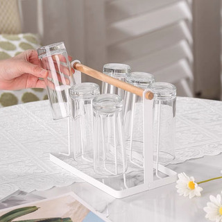 (Clip thực tế) Giá úp ly cốc gỗ có khay nhựa, khay gỗ hứng nước cao cấp => SP mới giá cực ưu đãi