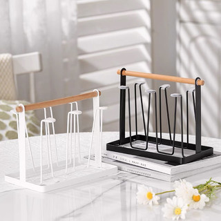 (Clip thực tế) Giá úp ly cốc gỗ có khay nhựa, khay gỗ hứng nước cao cấp => SP mới giá cực ưu đãi