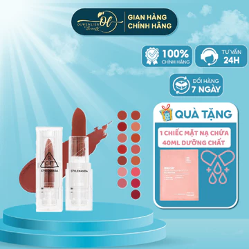 Son thỏi 3CE Soft Matte Lipstick 3.5g Red muse, speak to me, Murmuring, lì lâu trôi, mịn màng