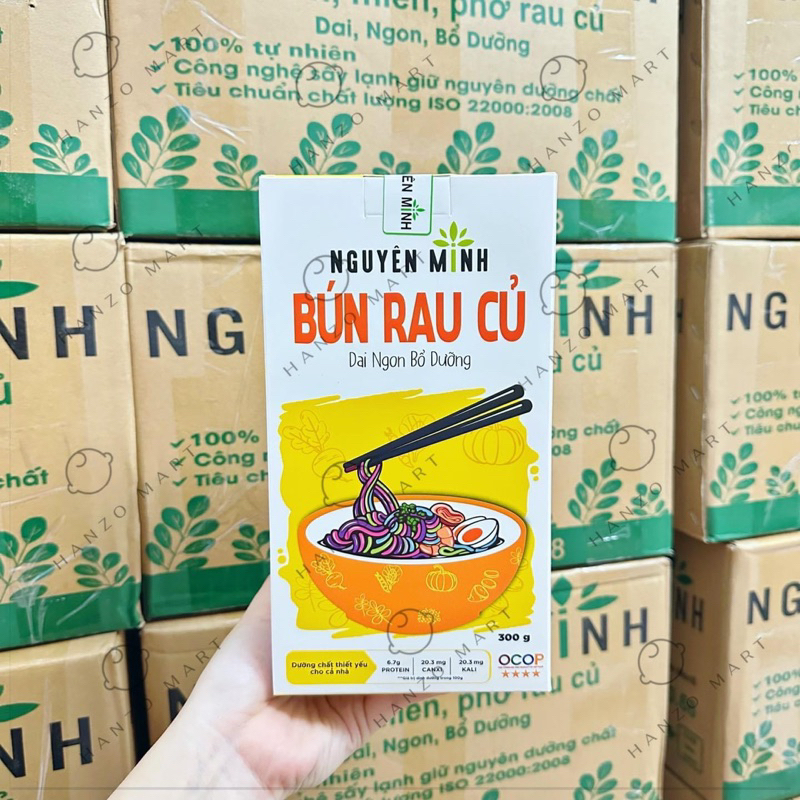 Bún rau củ Nguyên Minh cho bé ăn dặm đủ 5 vị 300gr Hi MaMa