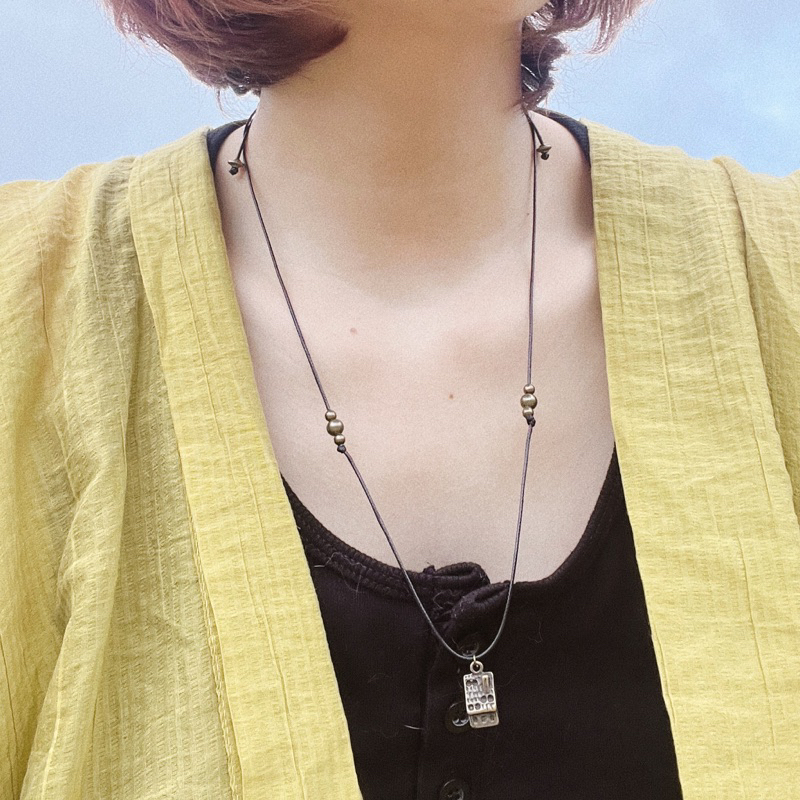 Vòng cổ Ie - Dây chuyển ngôi nhà nhỏ mix hạt vintage