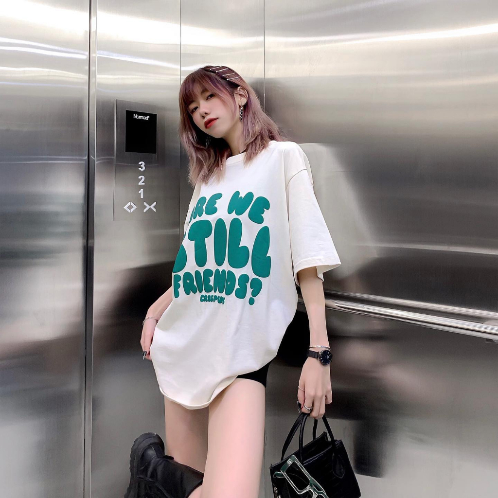 Ảnh Áo thun NELLY Cotton 260gsm Premium - Are We Still Friends Tay Lỡ Form Rộng Nam Nữ 4