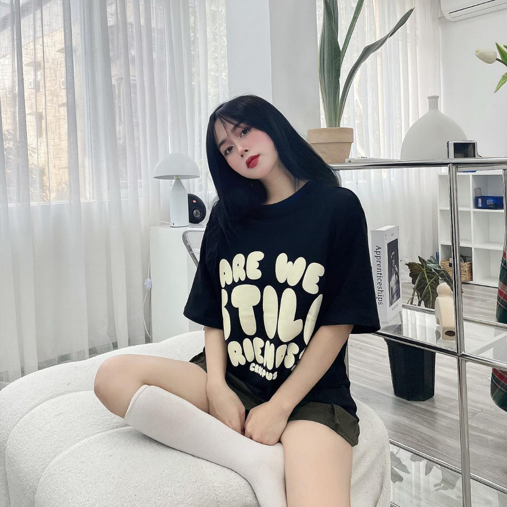 Ảnh Áo thun NELLY Cotton 260gsm Premium - Are We Still Friends Tay Lỡ Form Rộng Nam Nữ 2