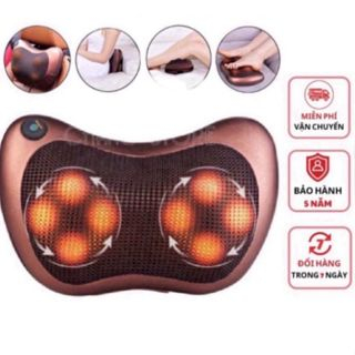 Gối Massage Hồng Ngoại 8 Bi 2 Chiều Cao Cấp - Máy Mát Xa Cổ Vai Gáy Chính Hãng Công Nghệ Nhật Bản
