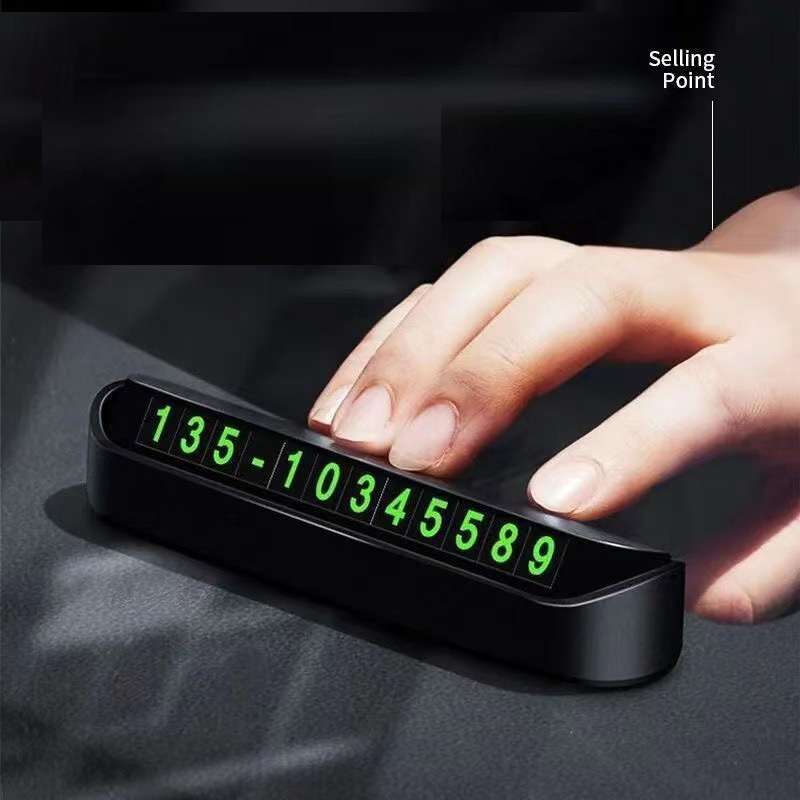 Bộ hiển thị số điện thoại để taplo lắp oto , bảng sdt để trên xe hơi ô tô để người lạ liên hệ , phụ kiện ô tô