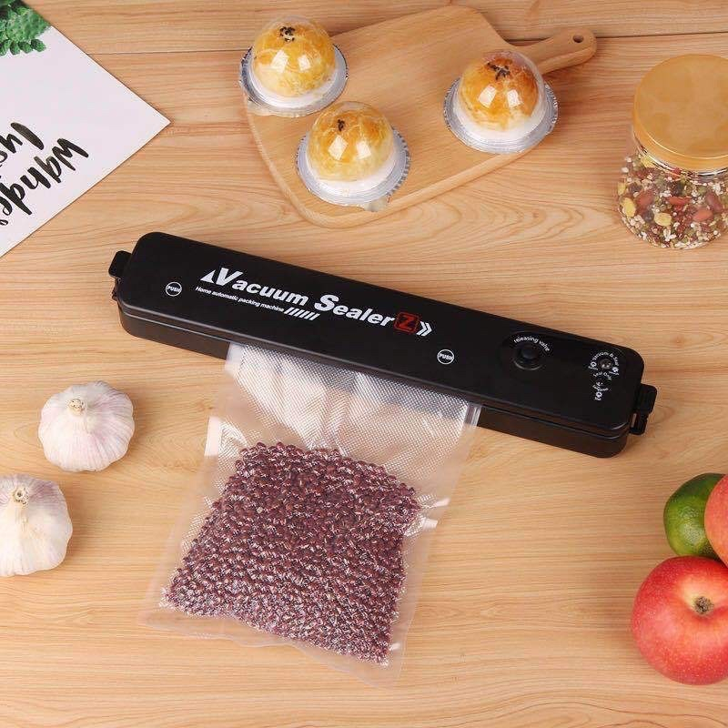 Máy Hút Chân Không Thực Phẩm - Máy Hàn Miệng Túi Vacuum Sealer Tặng Kèm Túi