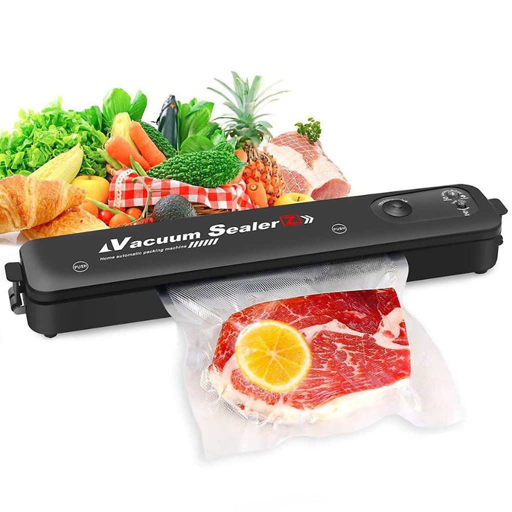 Máy Hút Chân Không Thực Phẩm - Máy Hàn Miệng Túi Vacuum Sealer Tặng Kèm Túi