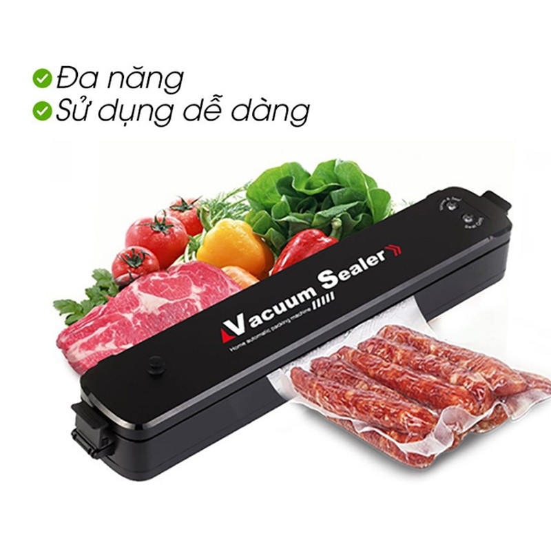 Máy Hút Chân Không Thực Phẩm - Máy Hàn Miệng Túi Vacuum Sealer Tặng Kèm Túi