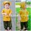 Bộ đồ đôi cho bé - Sét 01 bé gái 3 chi tiết Áo + Quần + Tuban Sét 02 bé trai chất Lụa mềm mại