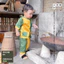 Sét đồ bà ba vàng lá + khăn cho bé (Khuyến mãi khăn cho bé) - Chất vải mềm mại cho bé