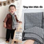 Sét đồ bà ba nâu quần đen + khăn cho bé (Khuyến mãi khăn cho bé) - Chất vải mềm mại cho bé