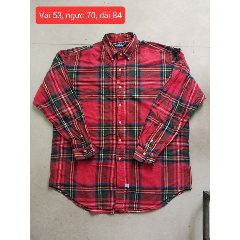 - Áo flannel hiệu RALPH LAUREN made in SINGAPORE 2hand màu quá đẹp chỉ ...