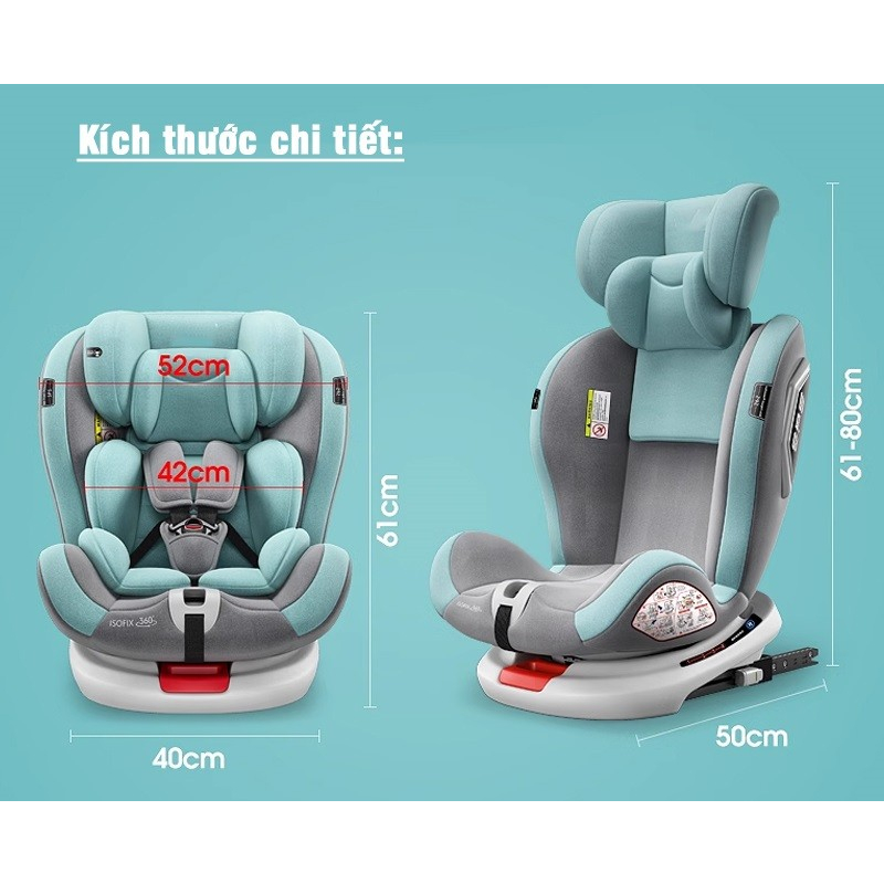 (Tặng áo phao Intex)Ghế ngồi ô tô cho bé xoay 360 độ, an toàn cho trẻ sơ sinh GX303 BBT GLOBAL