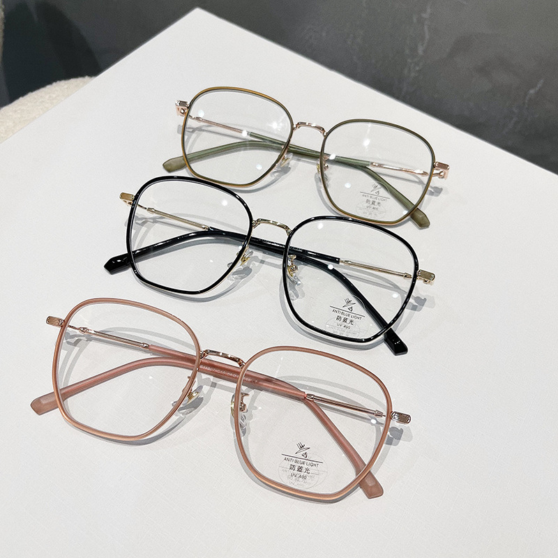 Gọng kính cận nữ nam cao cấp phong cách Hàn Quốc mắt tròn cá tính chống tia UV400 hot hit thời trang giá rẻ HANASO 161
