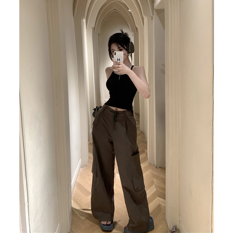 [CÓ MÚT] Áo Hai Dây Croptop Cách Điệu Cổ Yếm Xẻ Lưng RANSHI Có Sẵn Đệm Mút Ngực Siêu Xinh Mặc Đi Chơi Đi Biển - RA161