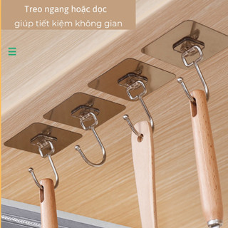 10 Móc dán tường chịu lực 20kg siêu dính, móc treo quần áo treo đồ nhà tắm, nhà bếp