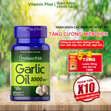 Dầu tỏi tăng cường hệ miễn dịch, hỗ trợ phòng ngừa cảm cúm, giảm cholesterol Garlic Oil
