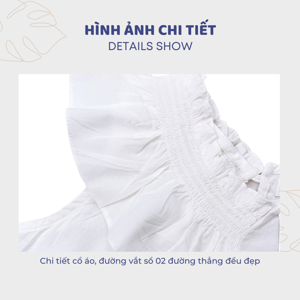 Áo sơ cho mi bé gái tay cộc tay chạy smoking nhẹ nhàng, cao cấp - JJ Kids