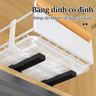 Gslife Kệ Để Đồ Tủ Bếp Đa Năng, Kệ Bát Đĩa Có Ray Trượt,Sơn Tĩnh Điện