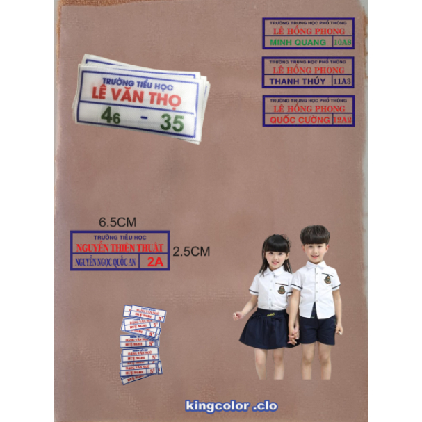 [COMBO 5 CÁI]Hình ủi áo-bảng tên trường học-công ty-gia đình [IN BẢNG TÊN HỌC SINH THEO YÊU CẦU chat shop