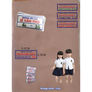Hình ủi áo-bảng tên trường học-công ty-gia đình [IN BẢNG TÊN HỌC SINH THEO YÊU CẦU chat shop