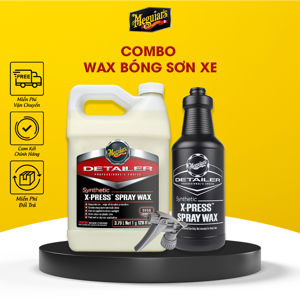 Combo Wax bóng nhanh cho sơn xe X-Press Wax - Synthetic X-Press Spray ...