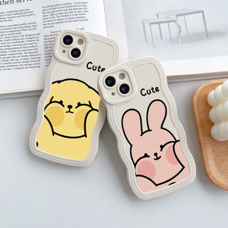 Ốp lưng iphone viền gợn sóng Cún thỏ cute dành cho ip 6/7/8/plus/x/xr/xs/11/12/13/14/15/pro max - sm2001