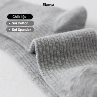 Set 10 đôi tất vớ cổ cao nam GOMTAT, chất liệu cotton dày dặn thoáng khí, thấm hút mồ hôi - CAOTRON-FIVE-2001-CB10